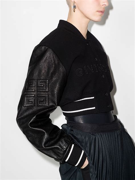 givenchy womens bomber jacket|givenchy cropped bomber jacket.